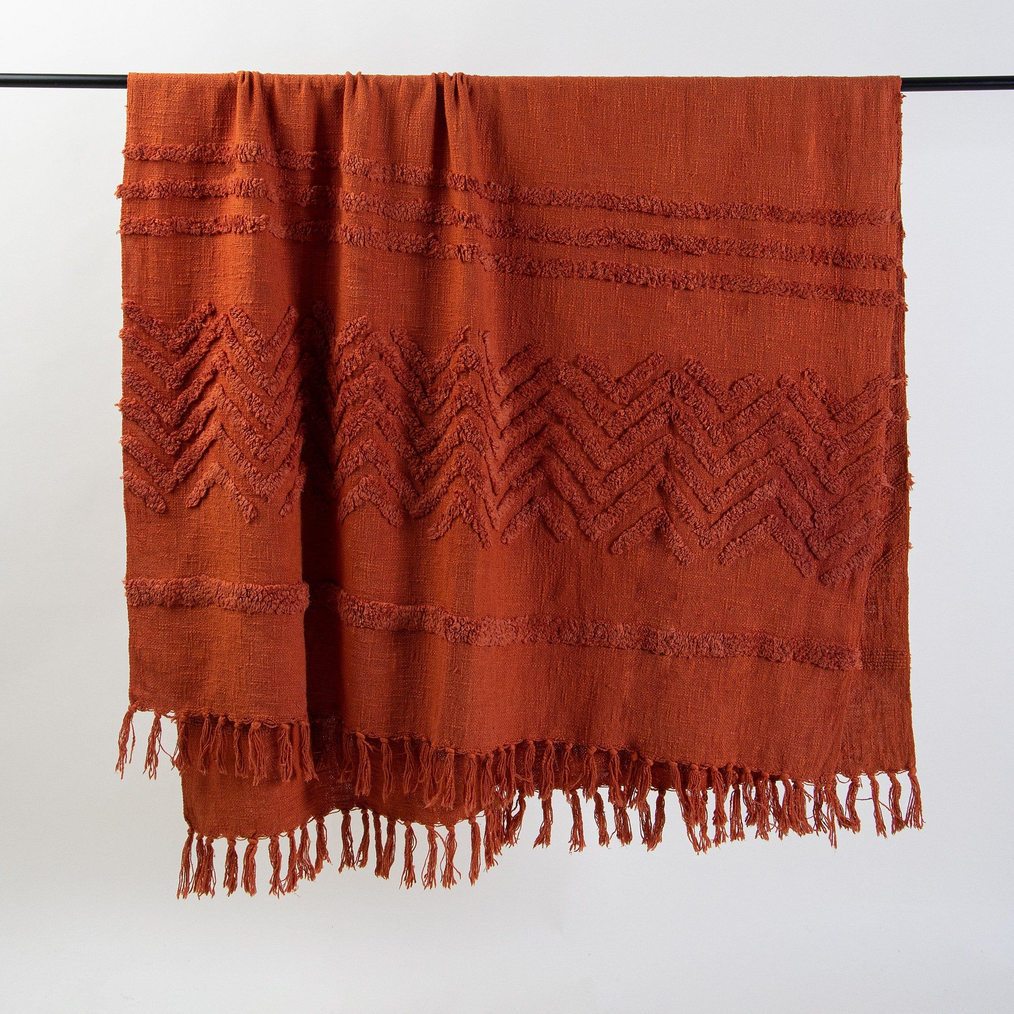 Premium Quality Cotton Tufted Throw Blanket